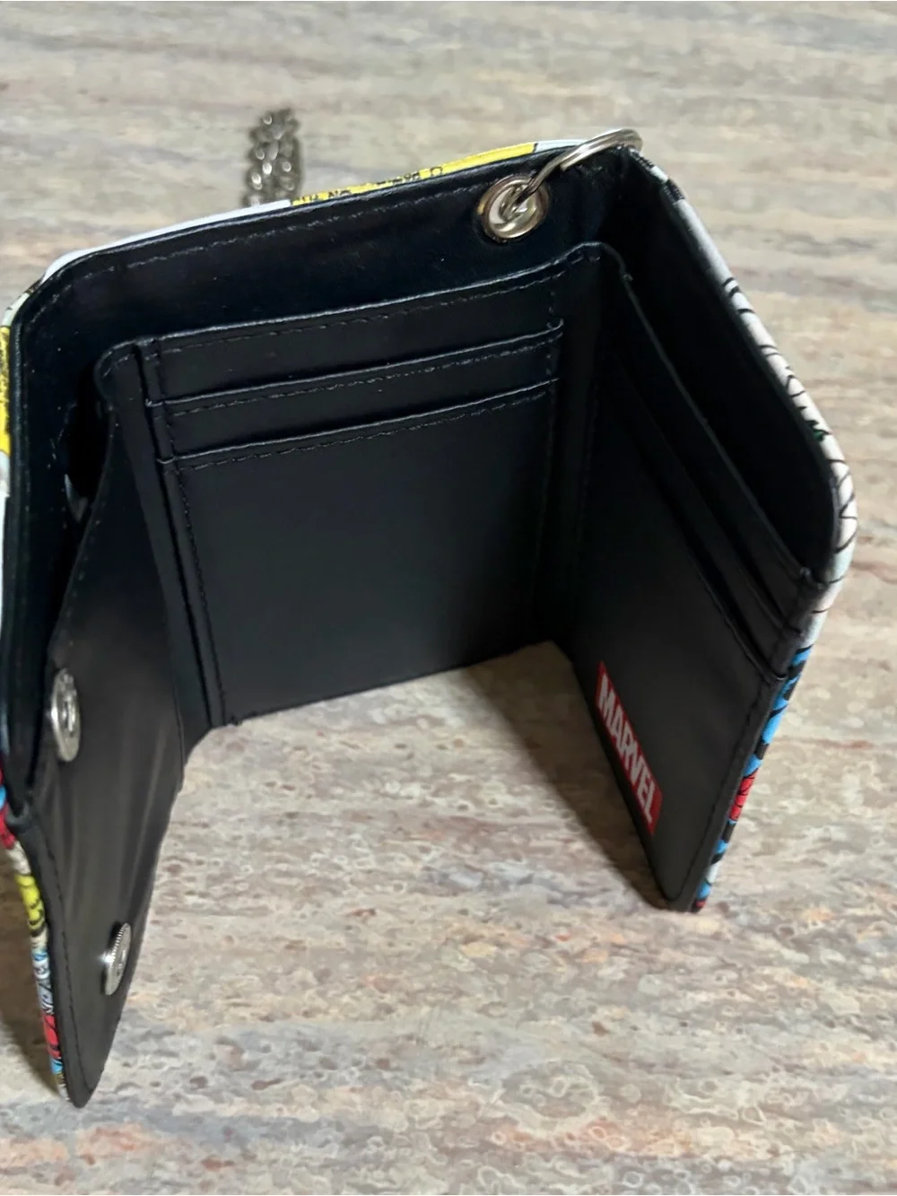 Marvel Comics Superhero Wallet with Chain - Multicolor